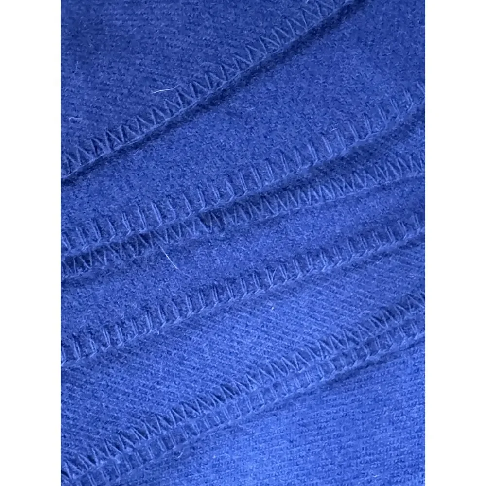 Vintage Faribo Virgin Wool Royal Blue Wool Blanket Bound Edges 66